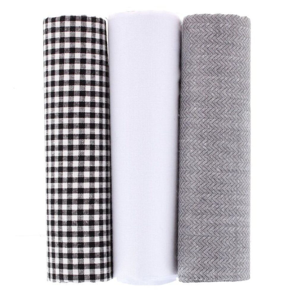 Essentials by Trafalgar Traditional Herringbone and Check Dark Handkerchiefs